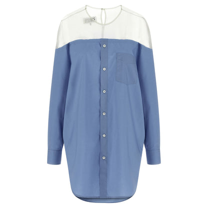 MM6 Maison Margiela Blue Cotton Blouse