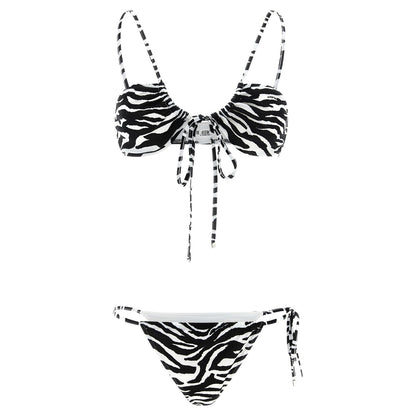 The Attico Bicolor Polyester Bikini
