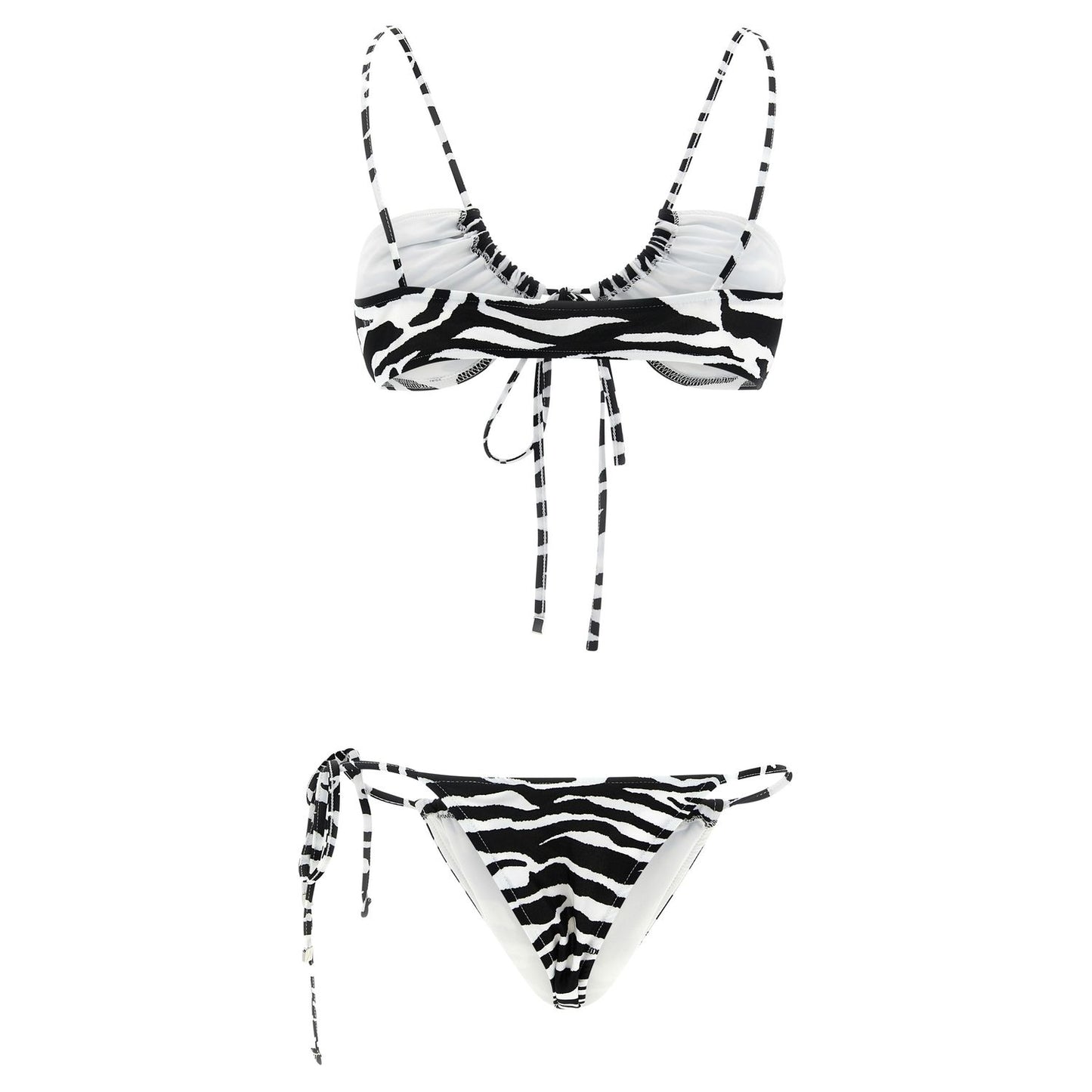 The Attico Bicolor Polyester Bikini
