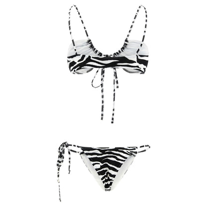 The Attico Bicolor Polyester Bikini