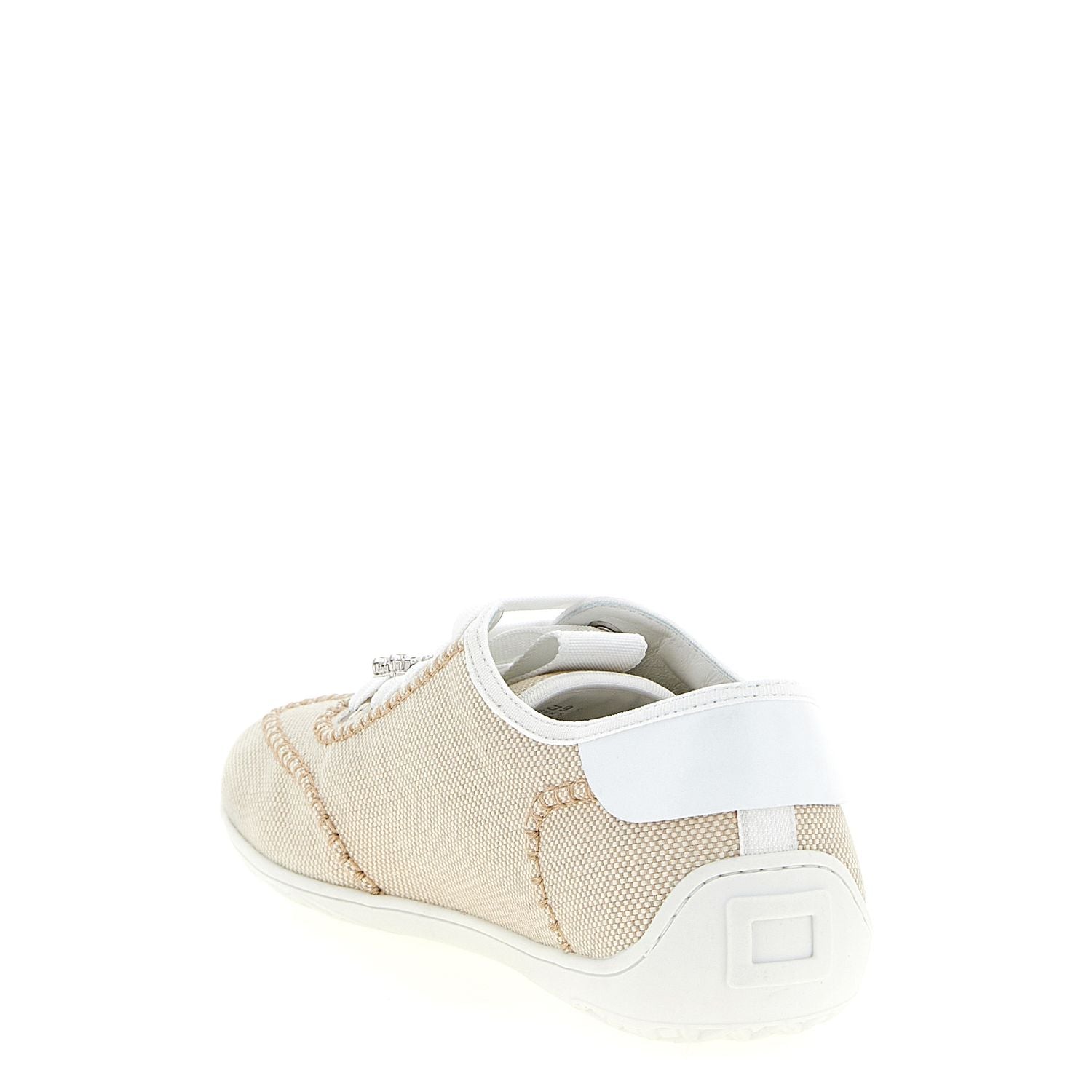 Roger Vivier Beige Polyamide Low Top Sneakers
