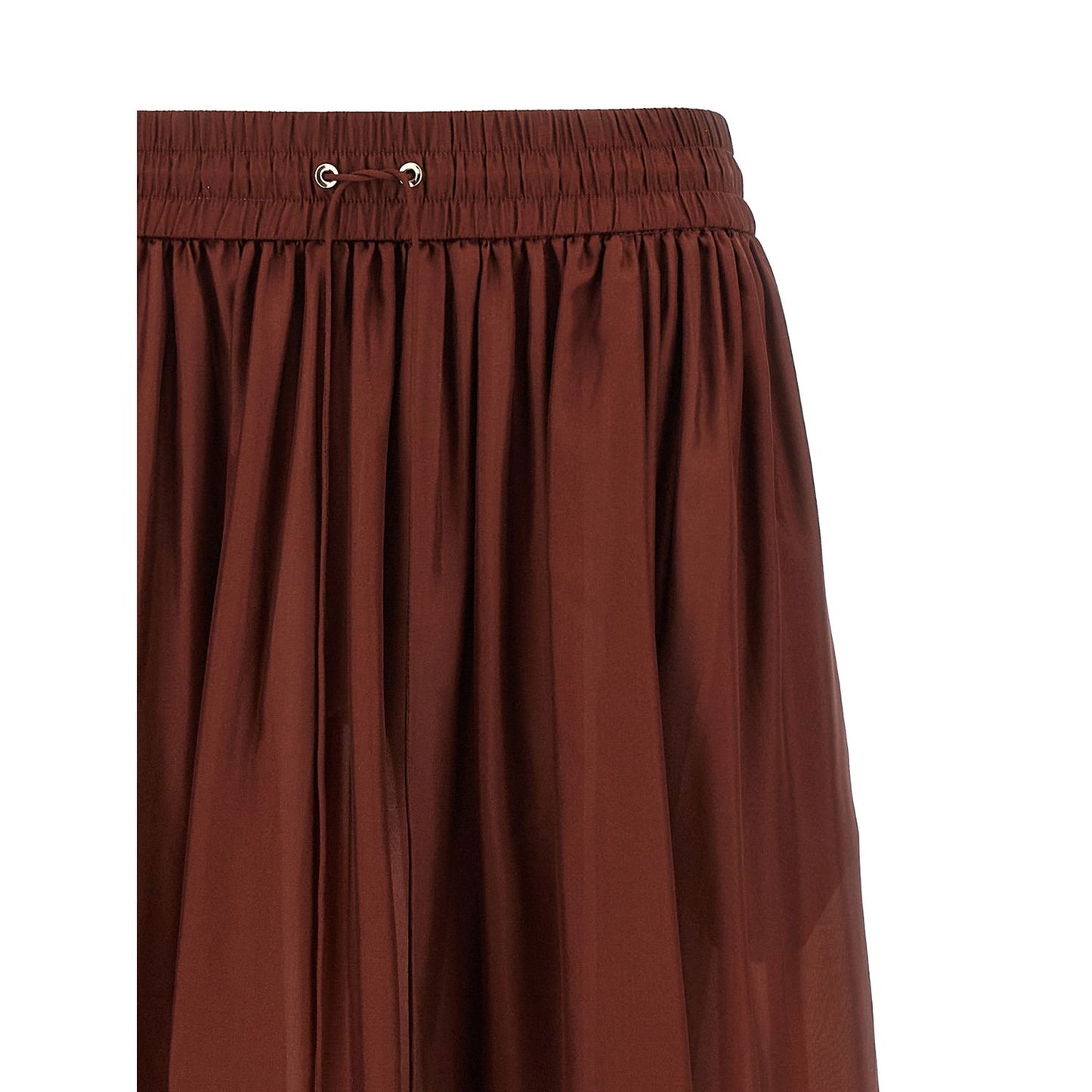Zimmermann Bordeaux Silk Mini Skirt