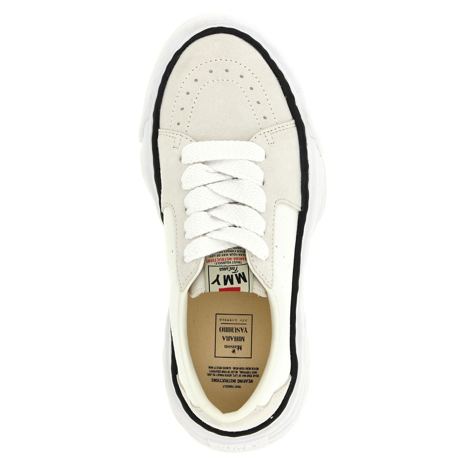 Maison Mihara Yasuhiro White Cowhide Platform Sneakers