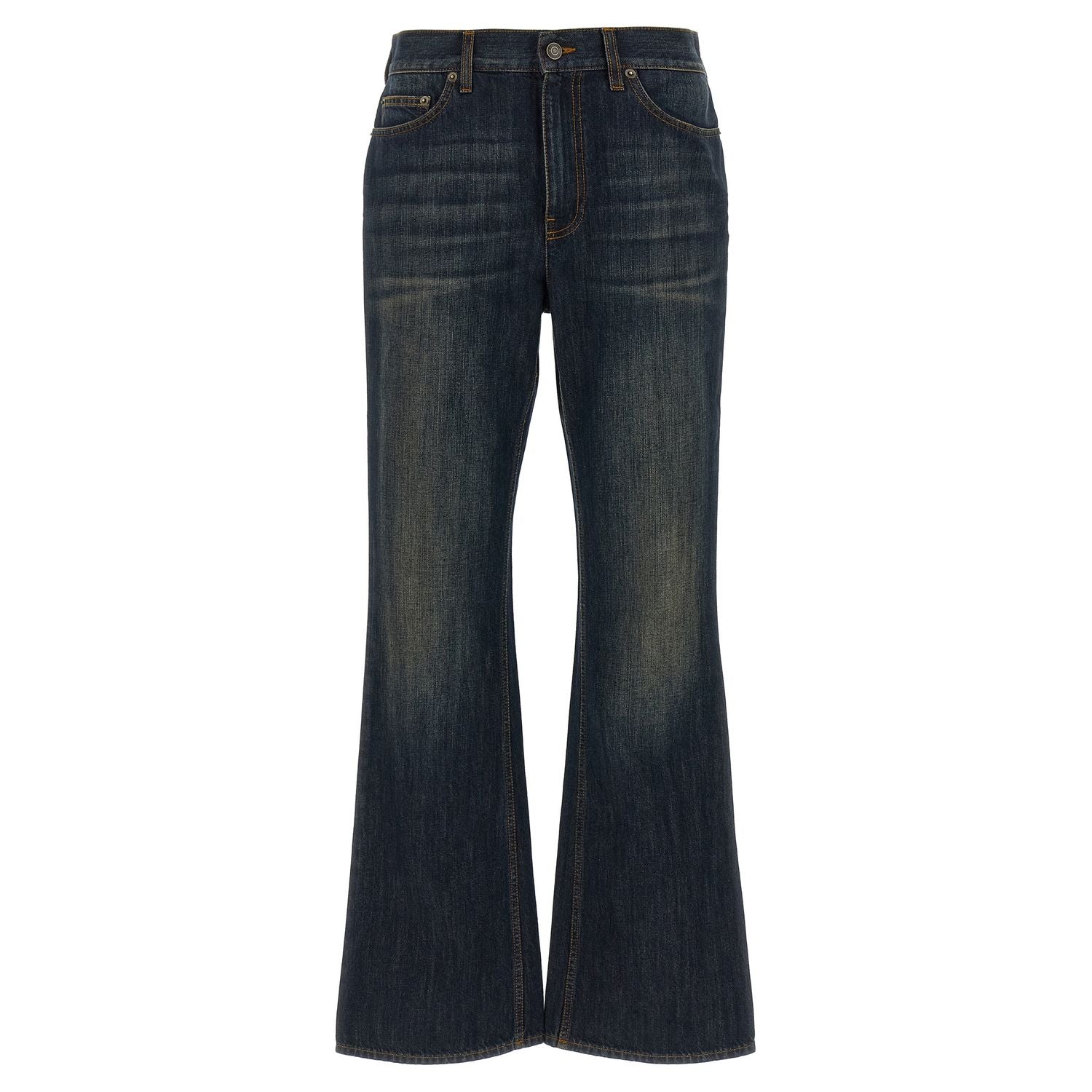 Burberry Blue Cotton Flared Jeans