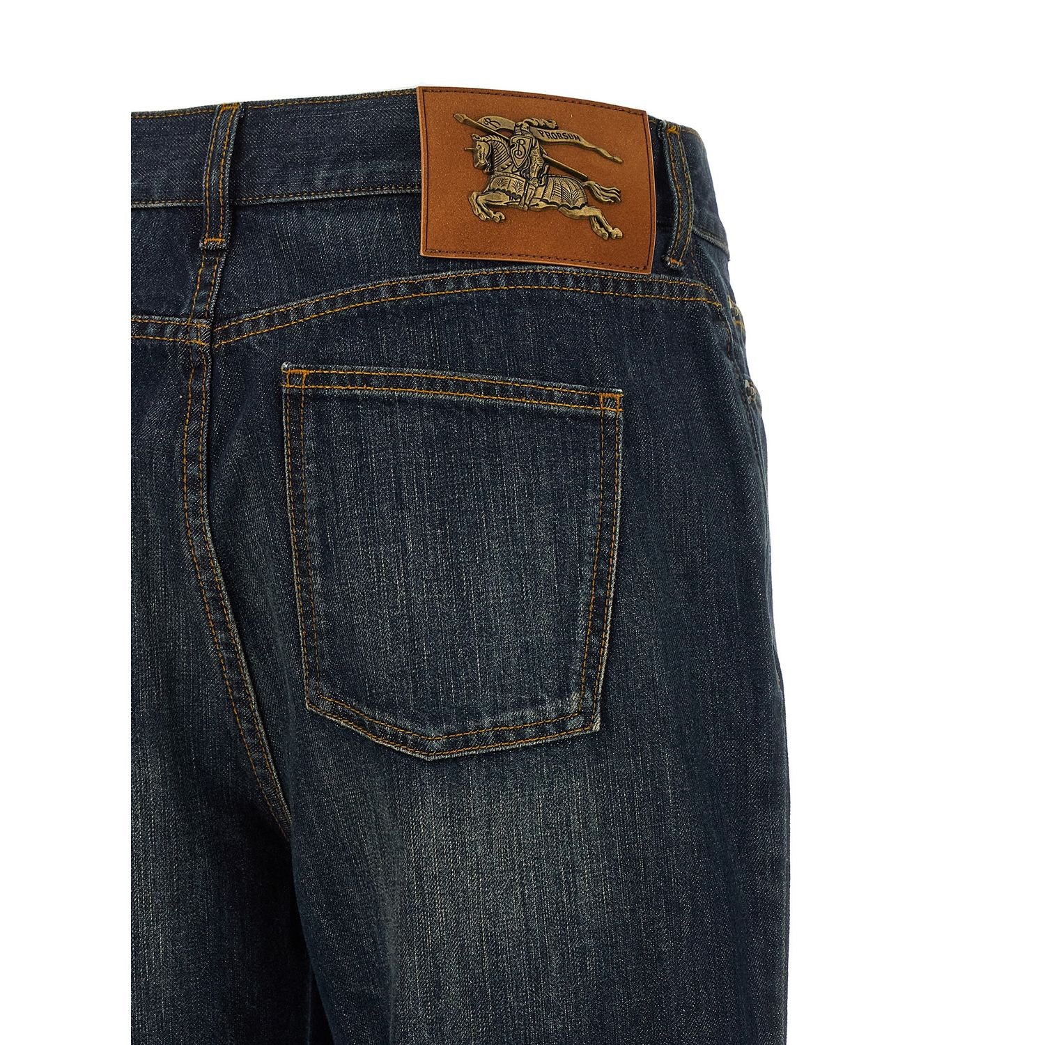 Burberry Blue Cotton Flared Jeans
