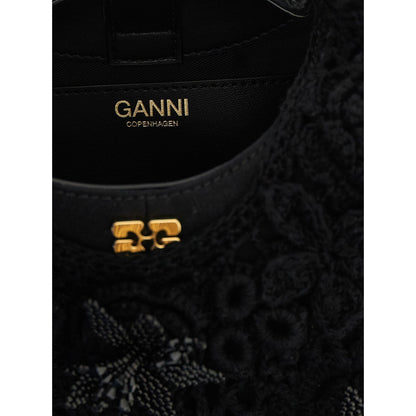 Ganni Black Organic Cotton Handbag