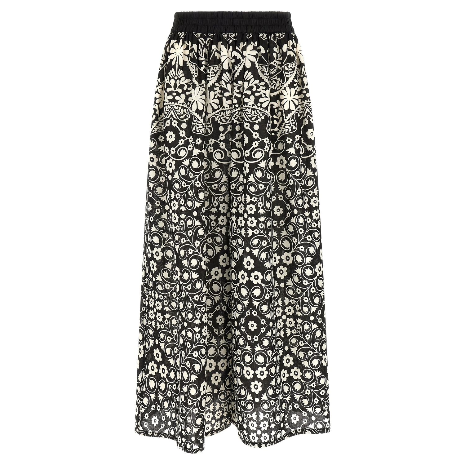 Max Mara Bicolor Cotton Flared Pants