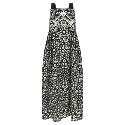 Max Mara Bicolor Cotton Long Dress