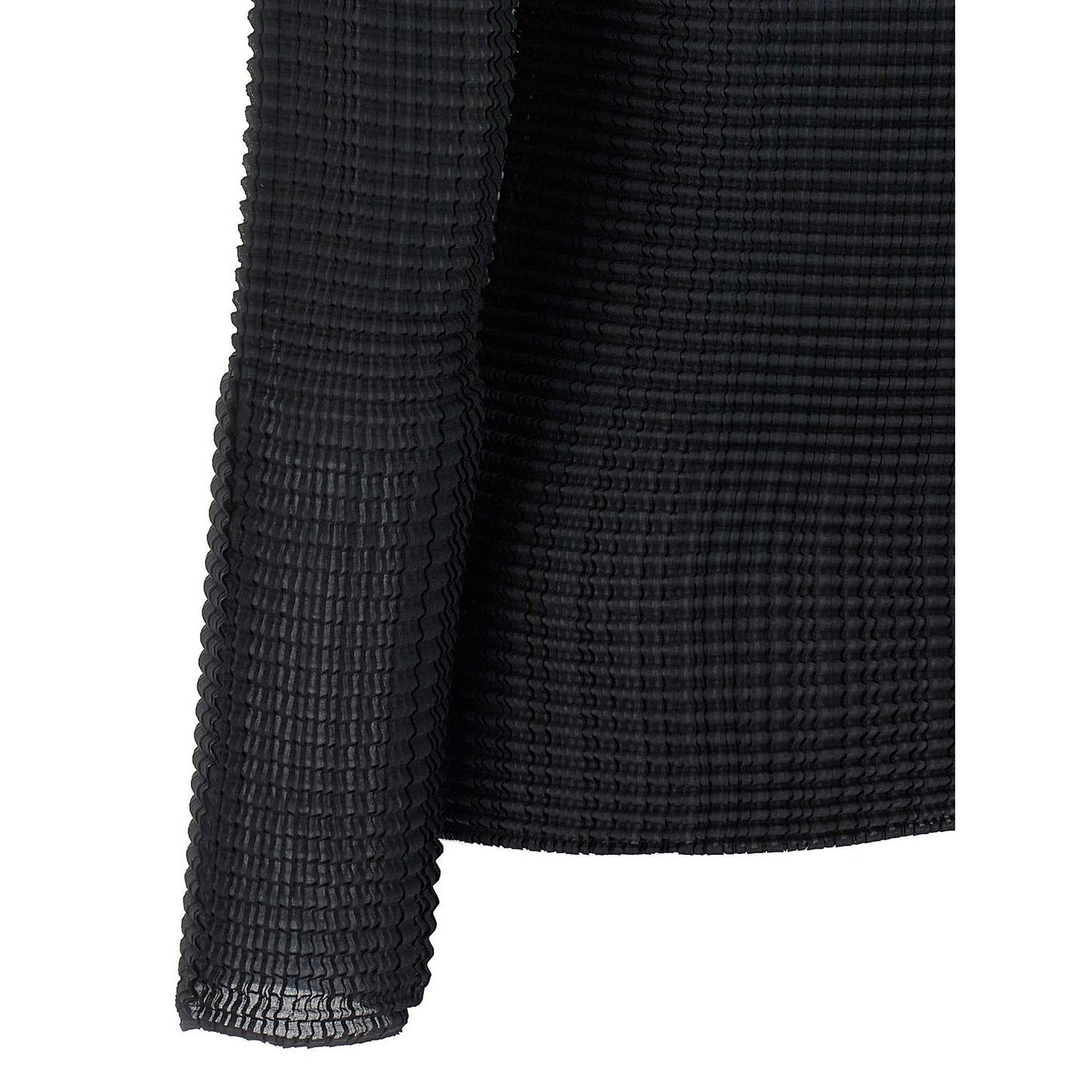 Issey Miyake Black Polyester Cardigan