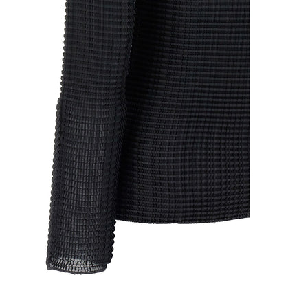 Issey Miyake Black Polyester Cardigan