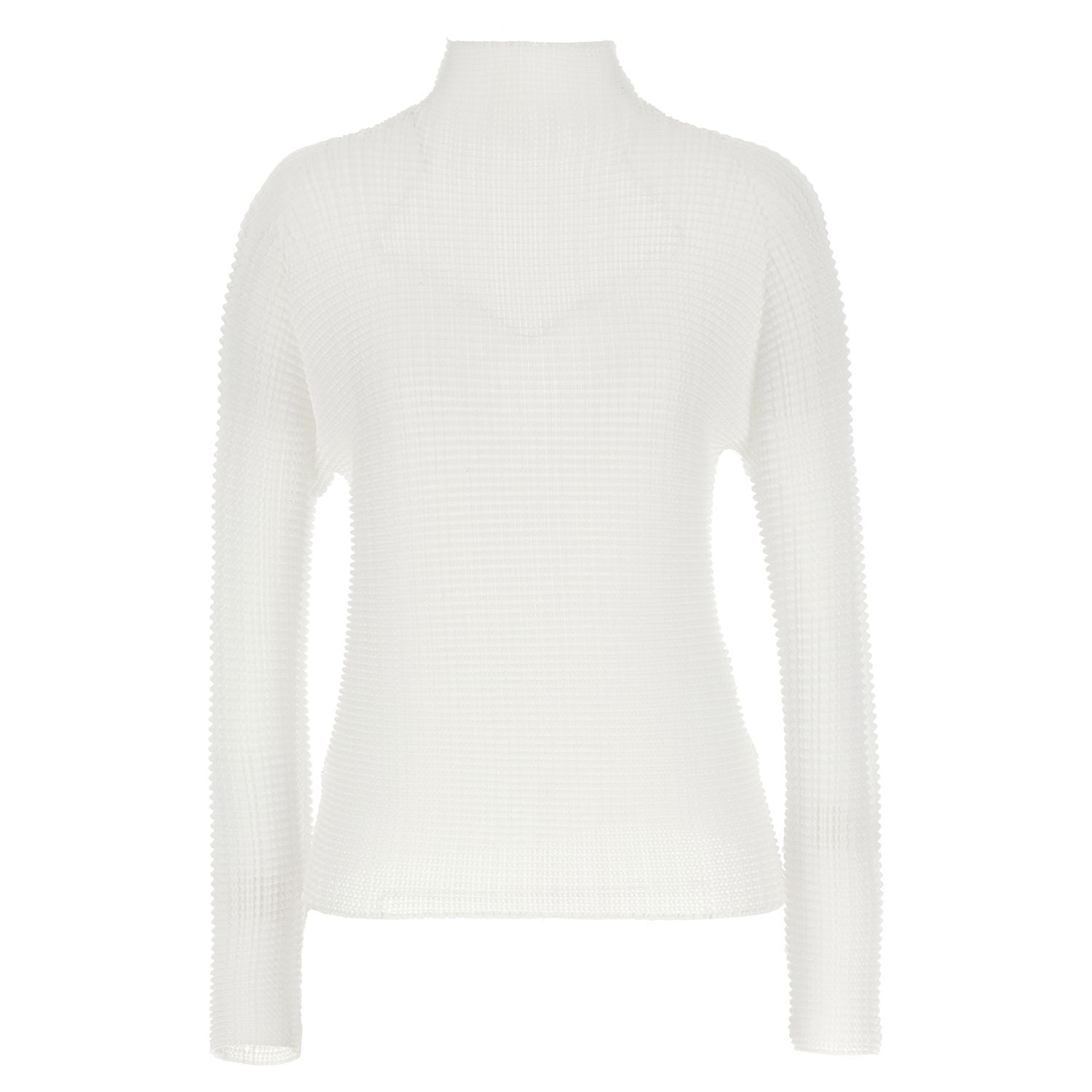 Issey Miyake White Polyester Cardigan