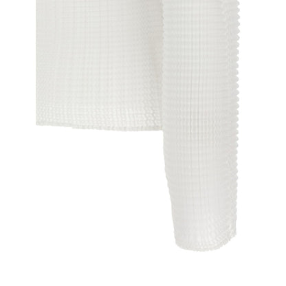 Issey Miyake White Polyester Cardigan