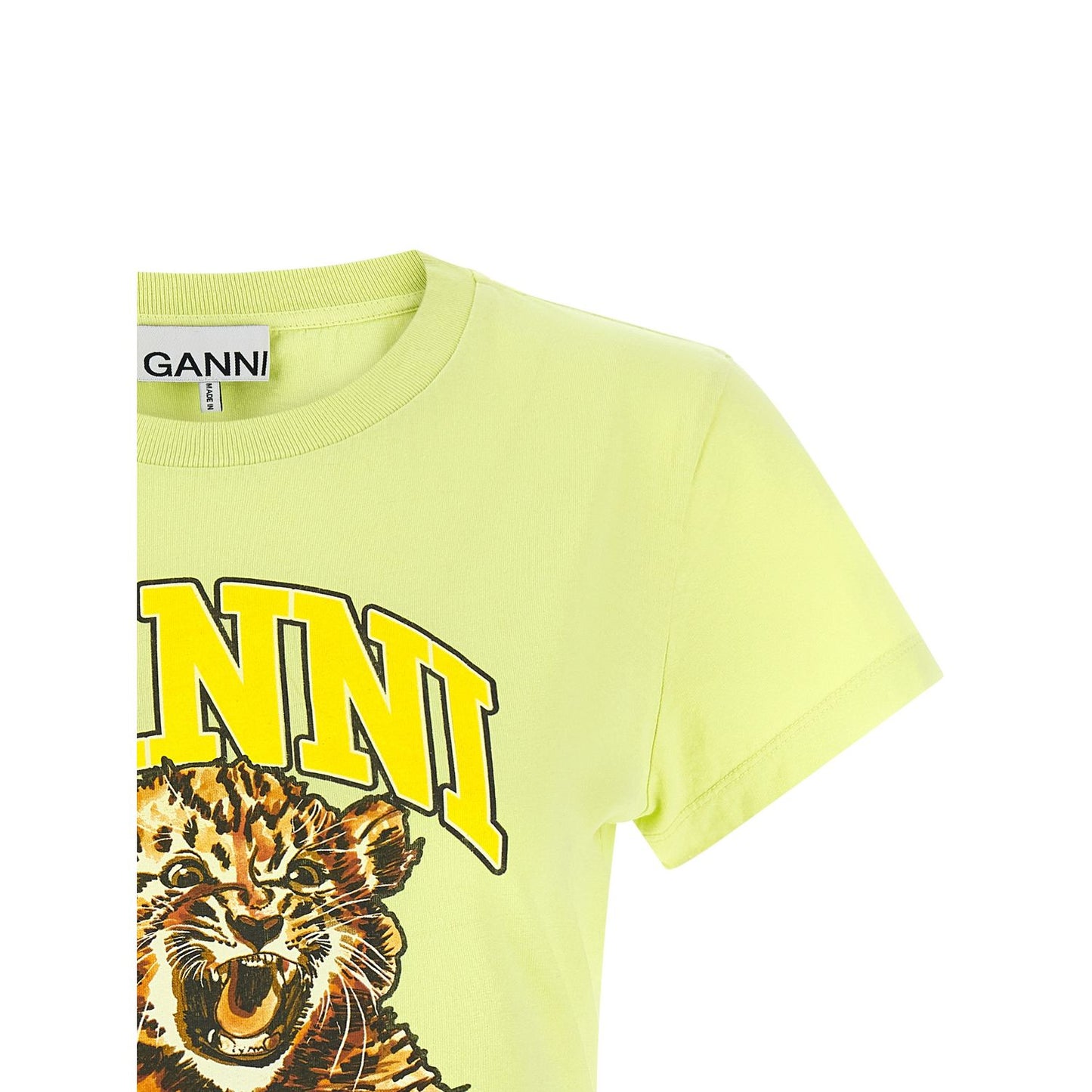 Ganni Bicolor Cotton T-Shirt