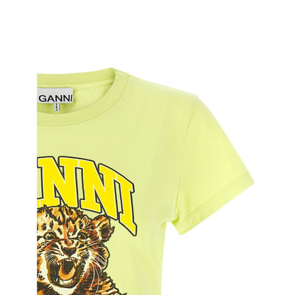 Ganni Bicolor Cotton T-Shirt