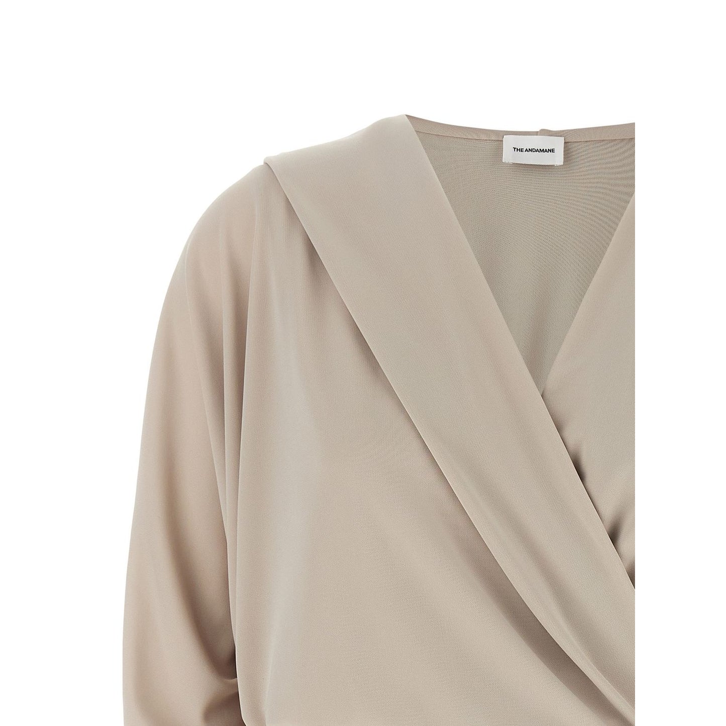The Andamane Gray Polyester Short Dress