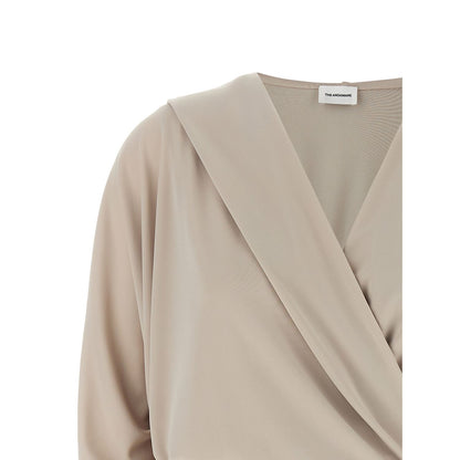 The Andamane Gray Polyester Short Dress