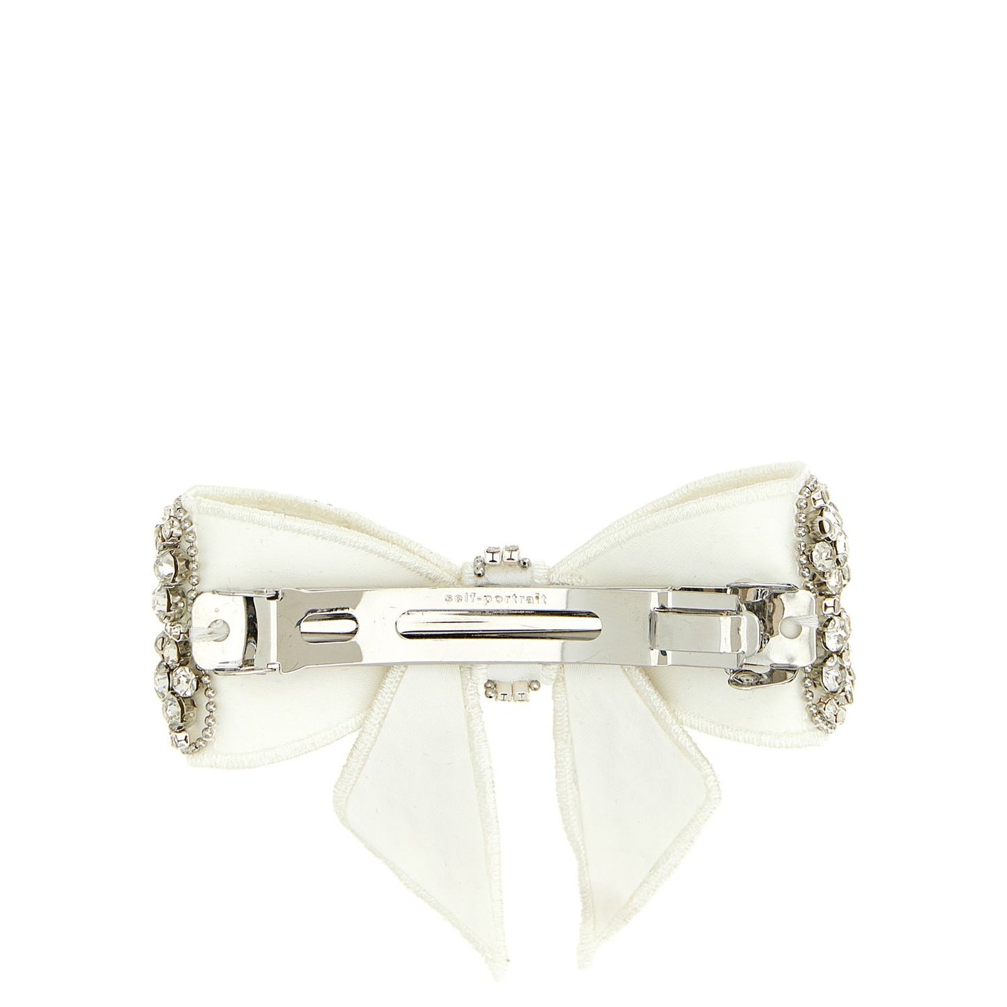 Self-Portrait White Polyester Hair Clip