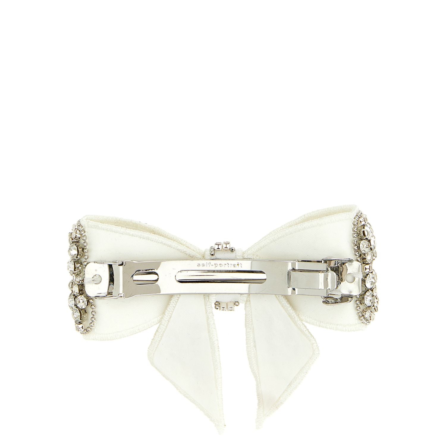 Self-Portrait White Polyester Hair Clip