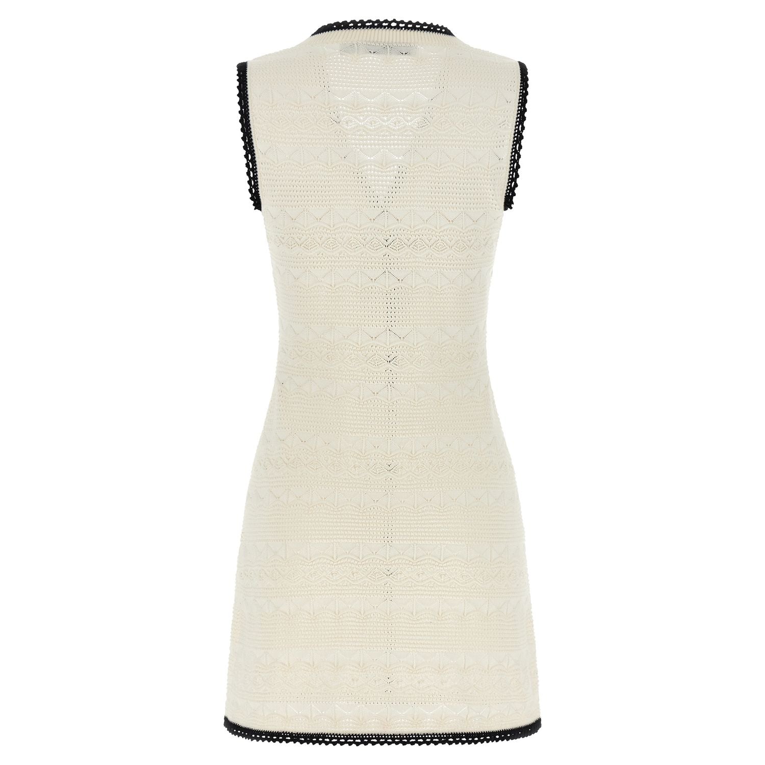 Self-Portrait Bicolor Cotton Short Dress