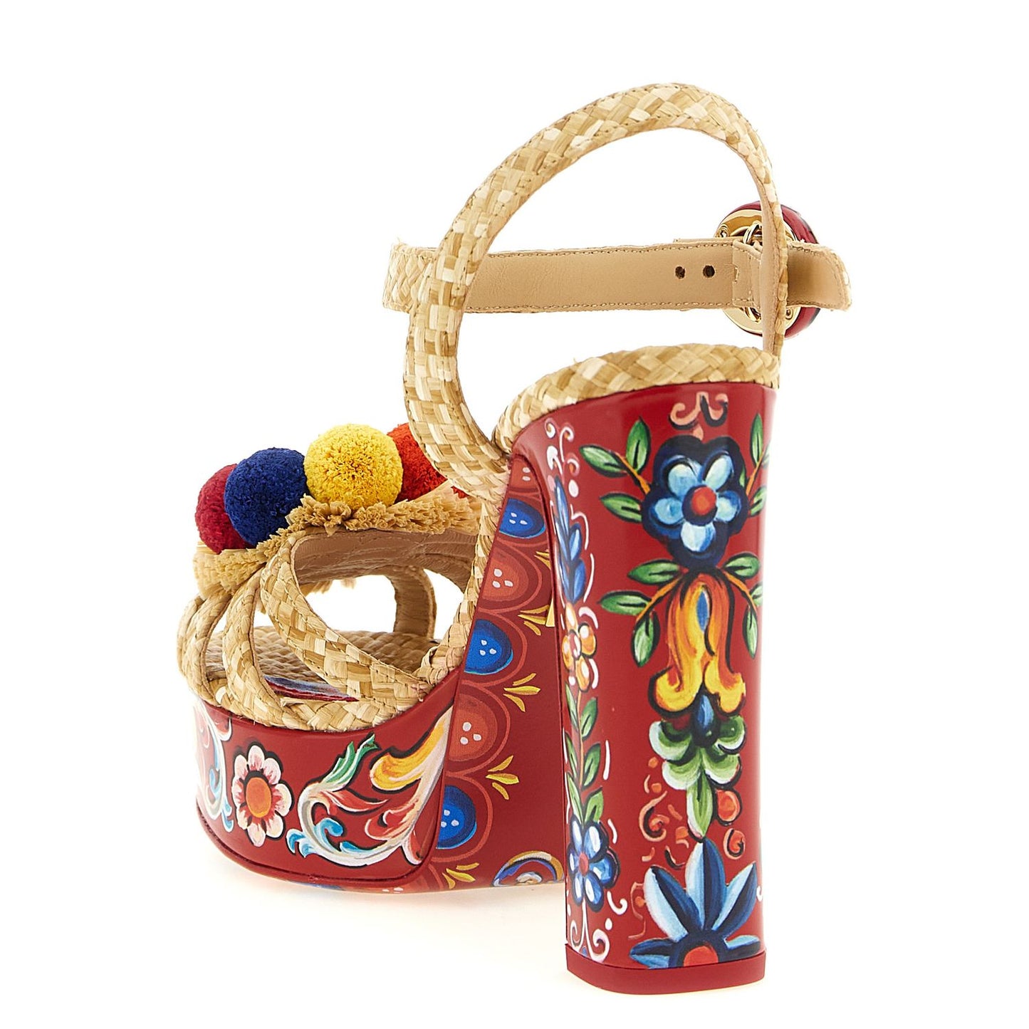 Dolce & Gabbana Multicolor Viscose Stiletto Heel Sandals