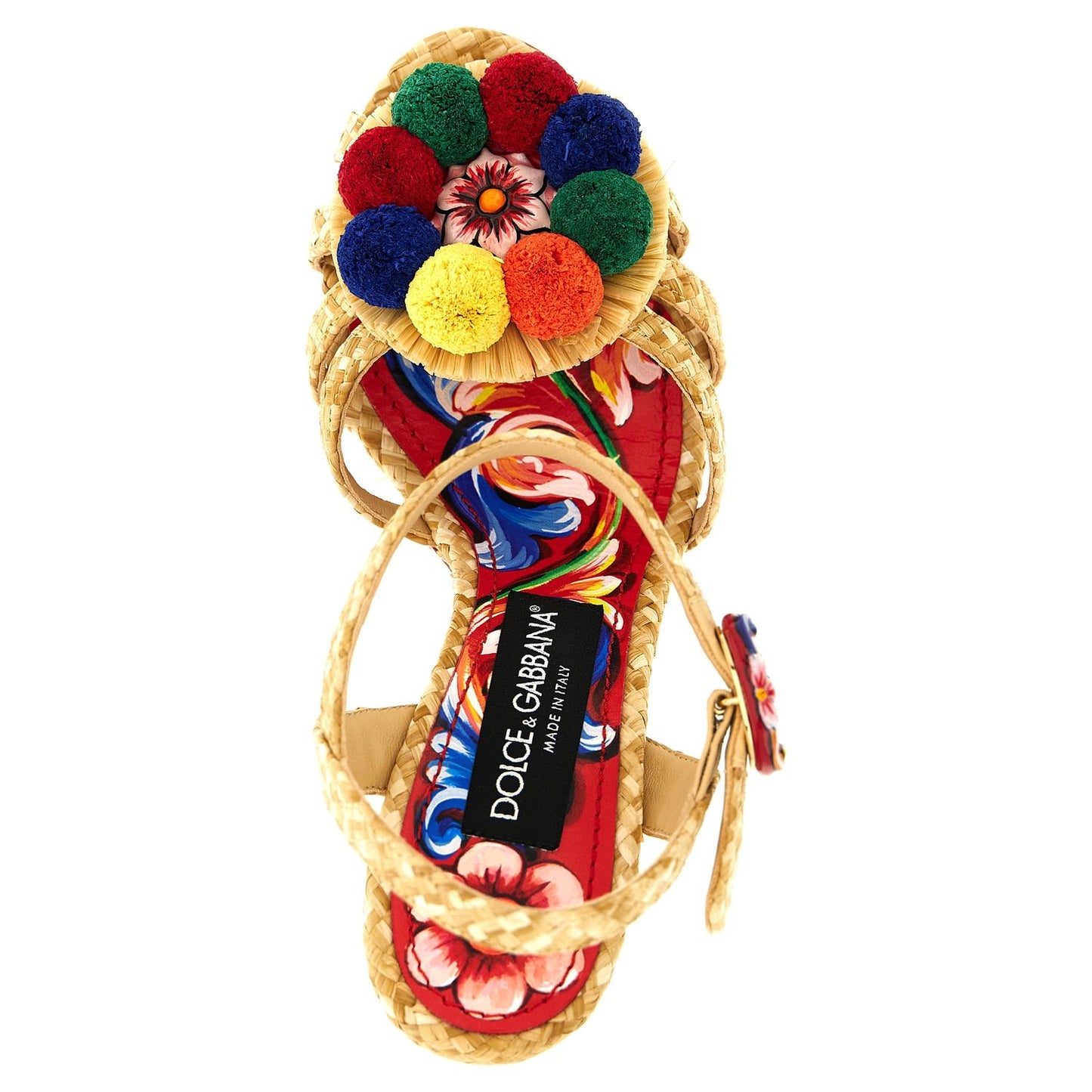 Dolce & Gabbana Multicolor Viscose Stiletto Heel Sandals