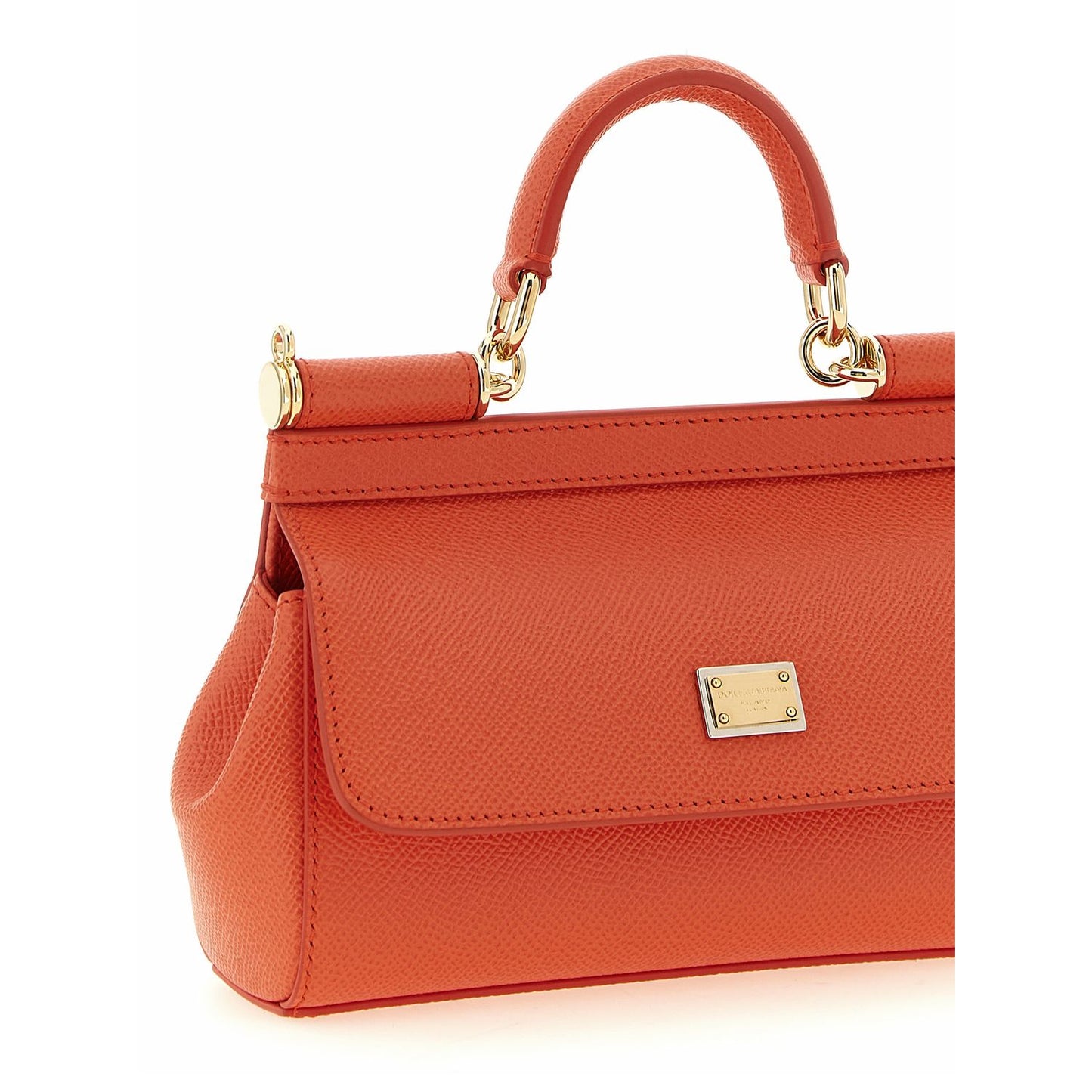 Dolce & Gabbana Orange Calfskin Handbag