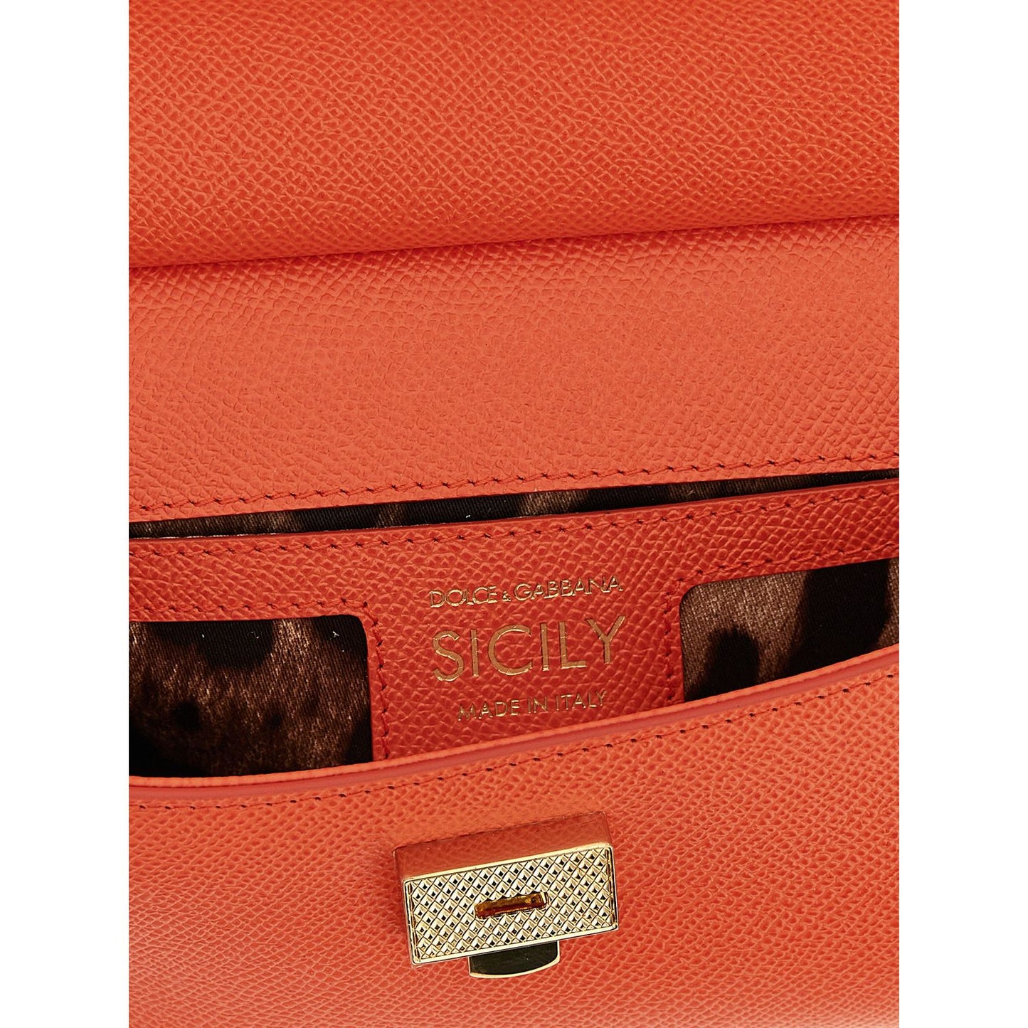 Dolce & Gabbana Orange Calfskin Handbag
