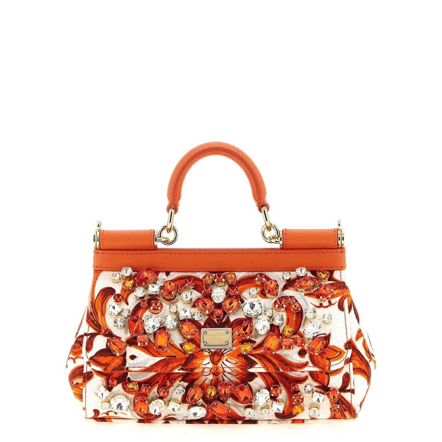 Dolce & Gabbana Orange Cotton Handbag