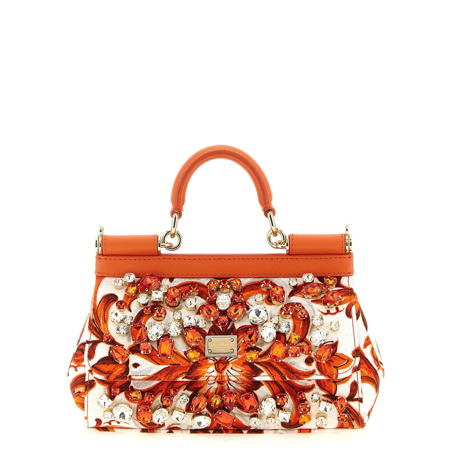 Dolce & Gabbana Orange Cotton Handbag