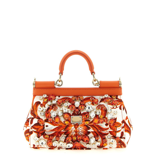 Dolce & Gabbana Orange Cotton Handbag