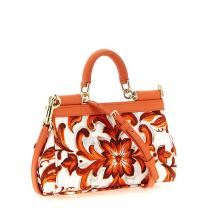 Dolce & Gabbana Orange Cotton Handbag