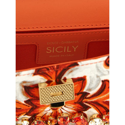 Dolce & Gabbana Orange Cotton Handbag