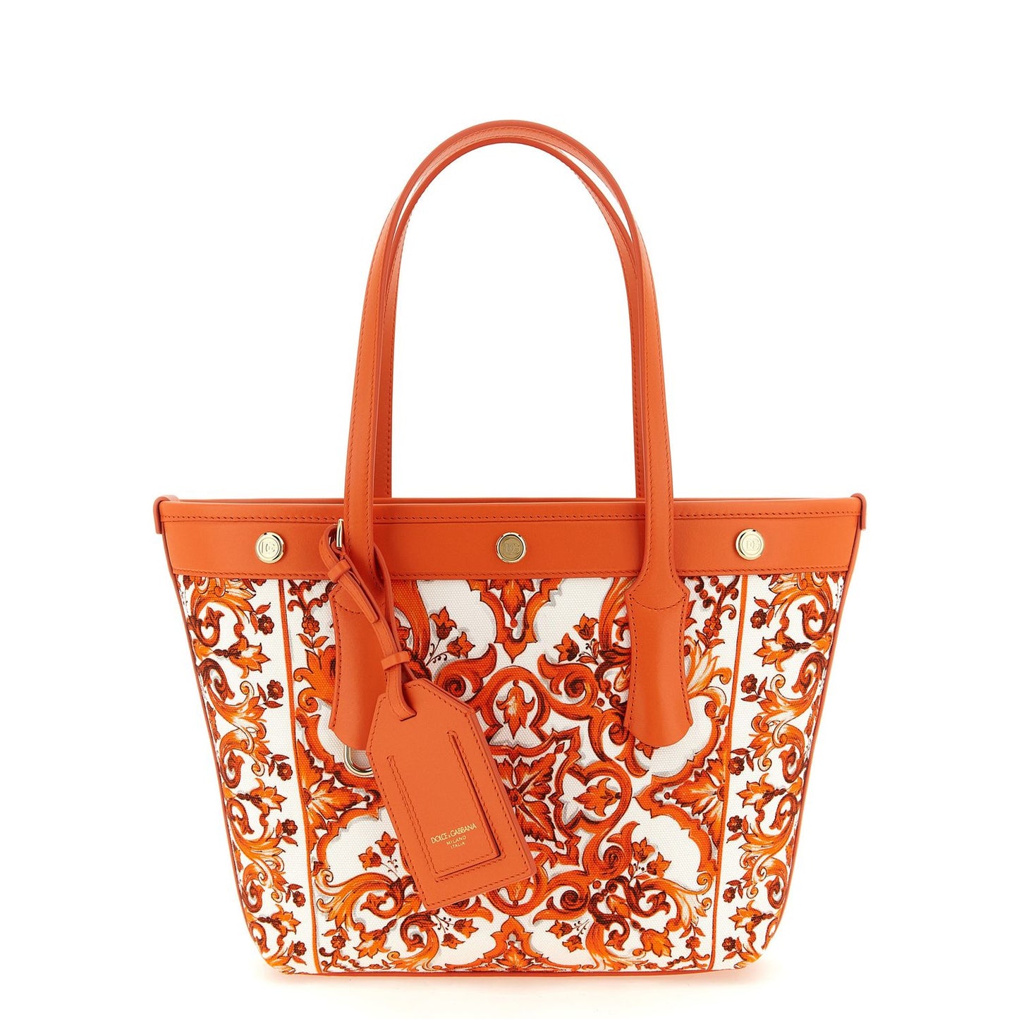 Dolce & Gabbana Orange Cotton Tote Bag