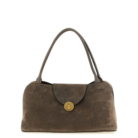 Versace Brown Calfskin Shoulder Bag