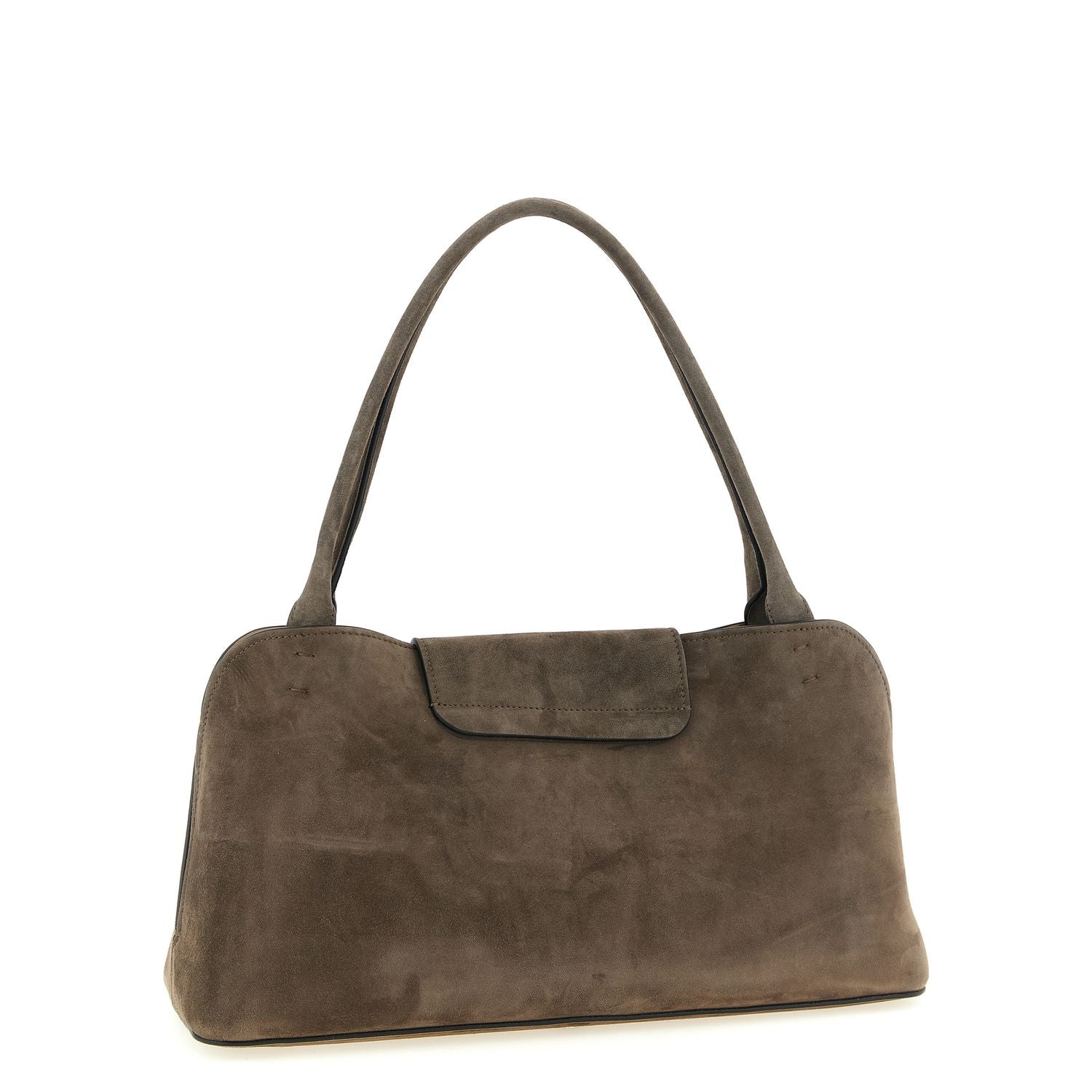 Versace Brown Calfskin Shoulder Bag