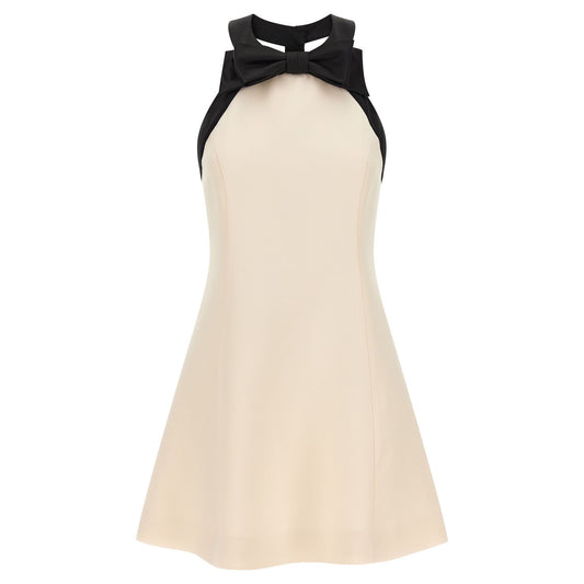 Valentino Garavani Bicolor Virgin Wool Short Dress