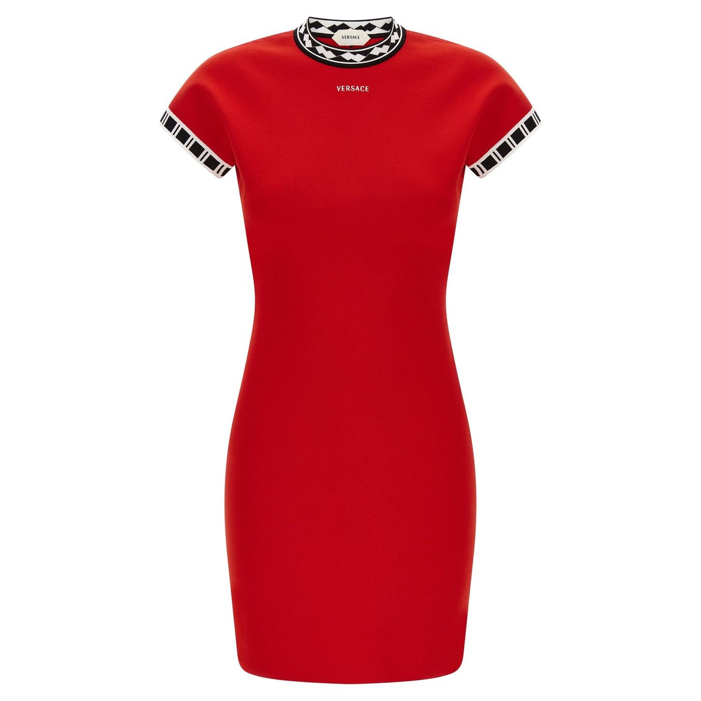 Versace Multicolor Cotton Short Dress