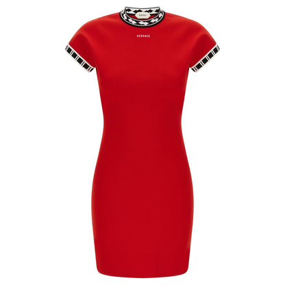 Versace Multicolor Cotton Short Dress