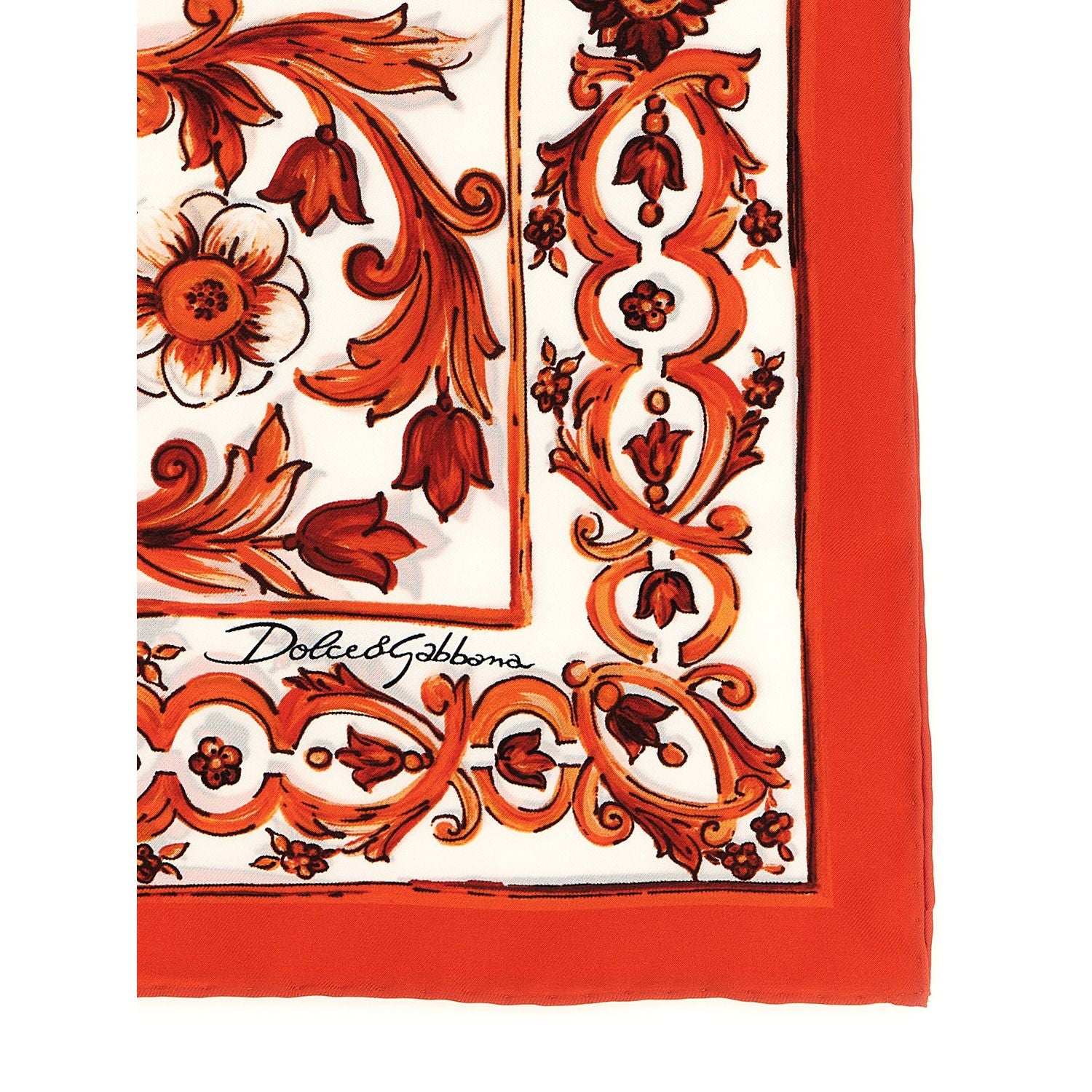 Dolce & Gabbana Orange Silk Foulard
