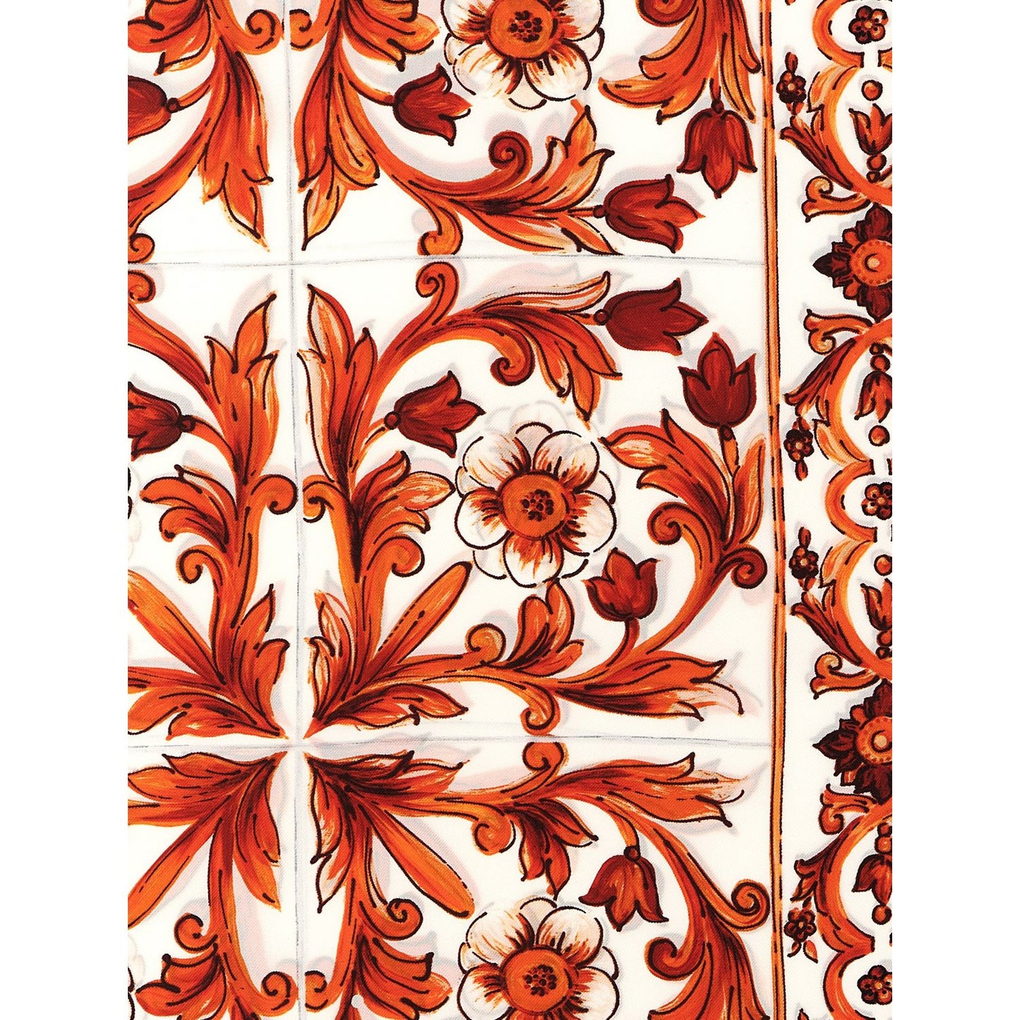 Dolce & Gabbana Orange Silk Foulard