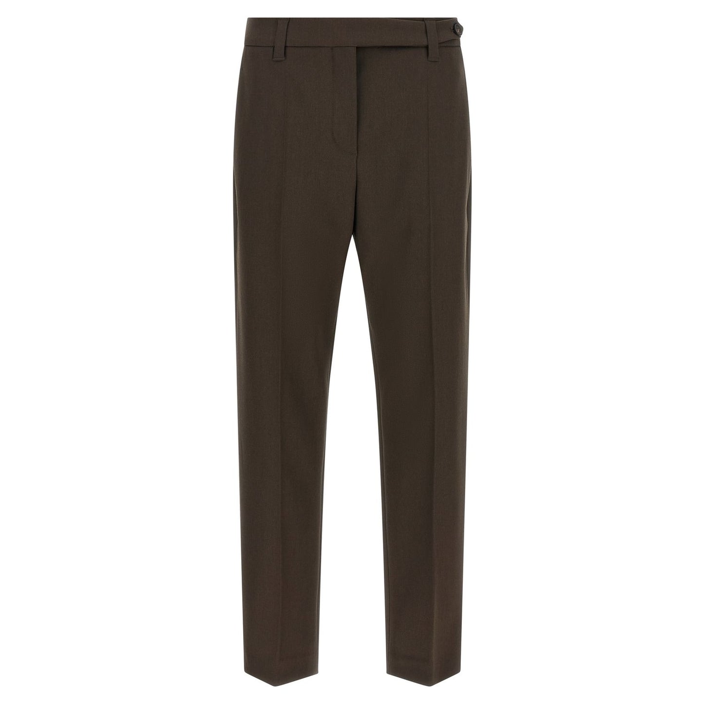 Brunello Cucinelli Brown Virgin Wool Dress Pants