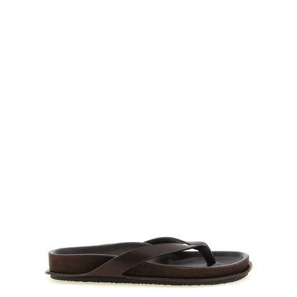 Jacquemus Brown Cowhide Slides