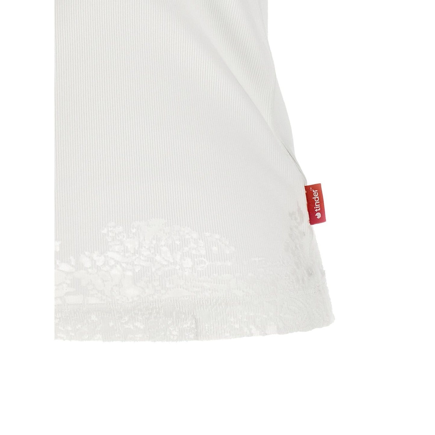 Diesel White Cotton Tank Tops