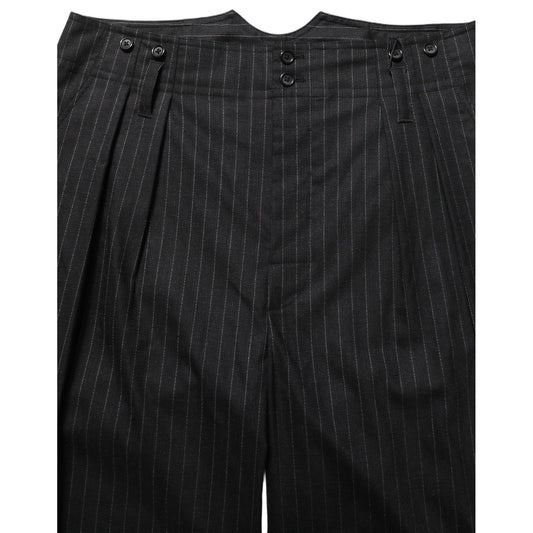 Dolce & Gabbana Black Pinstripe Wool Men Dress Trouser Pants