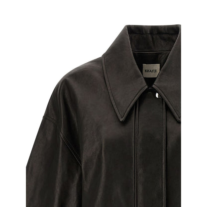 Khaite Black Lamb Leather Leather Jacket