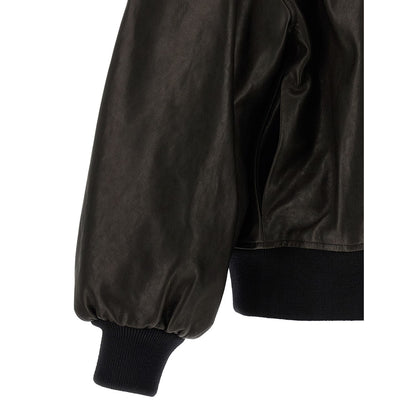 Khaite Black Lamb Leather Leather Jacket