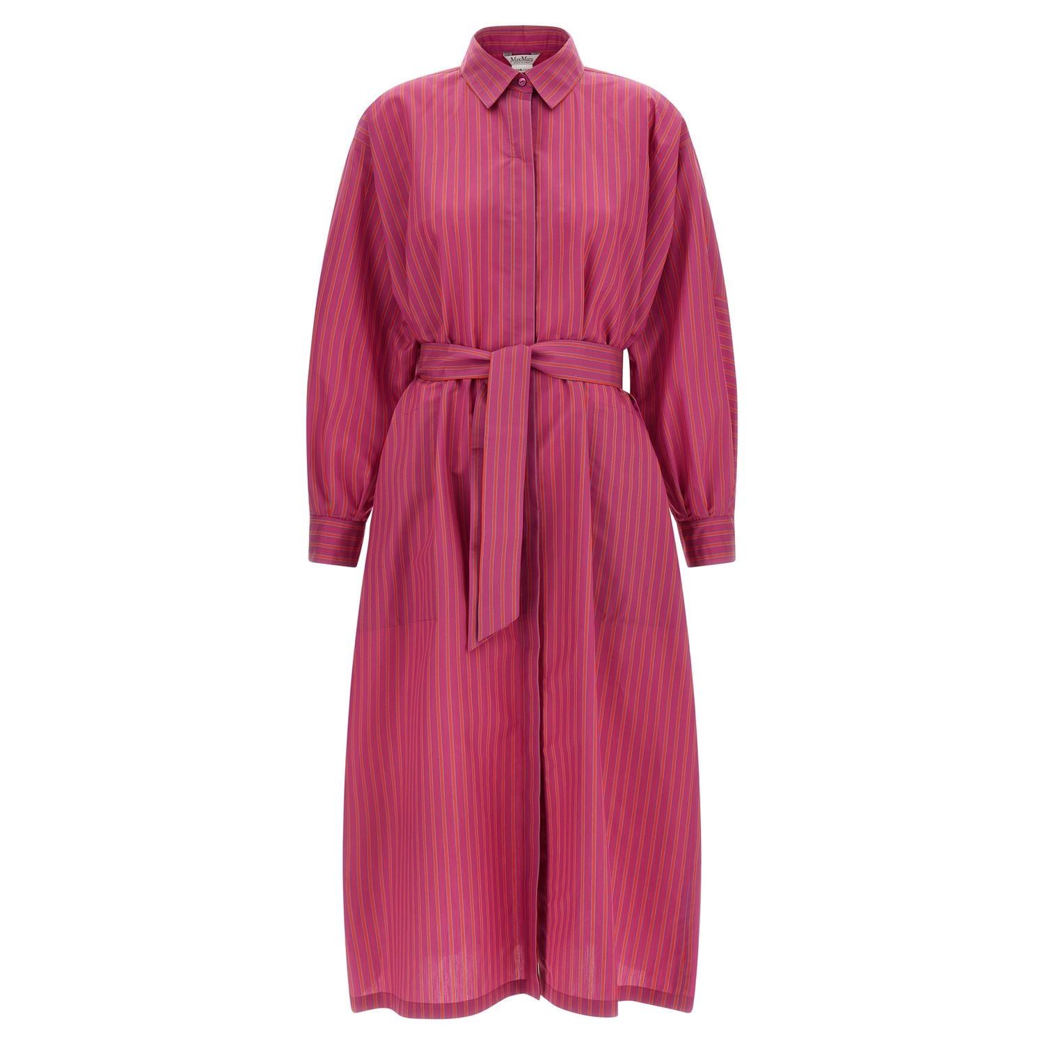 Max Mara Purple Cotton Long Dress