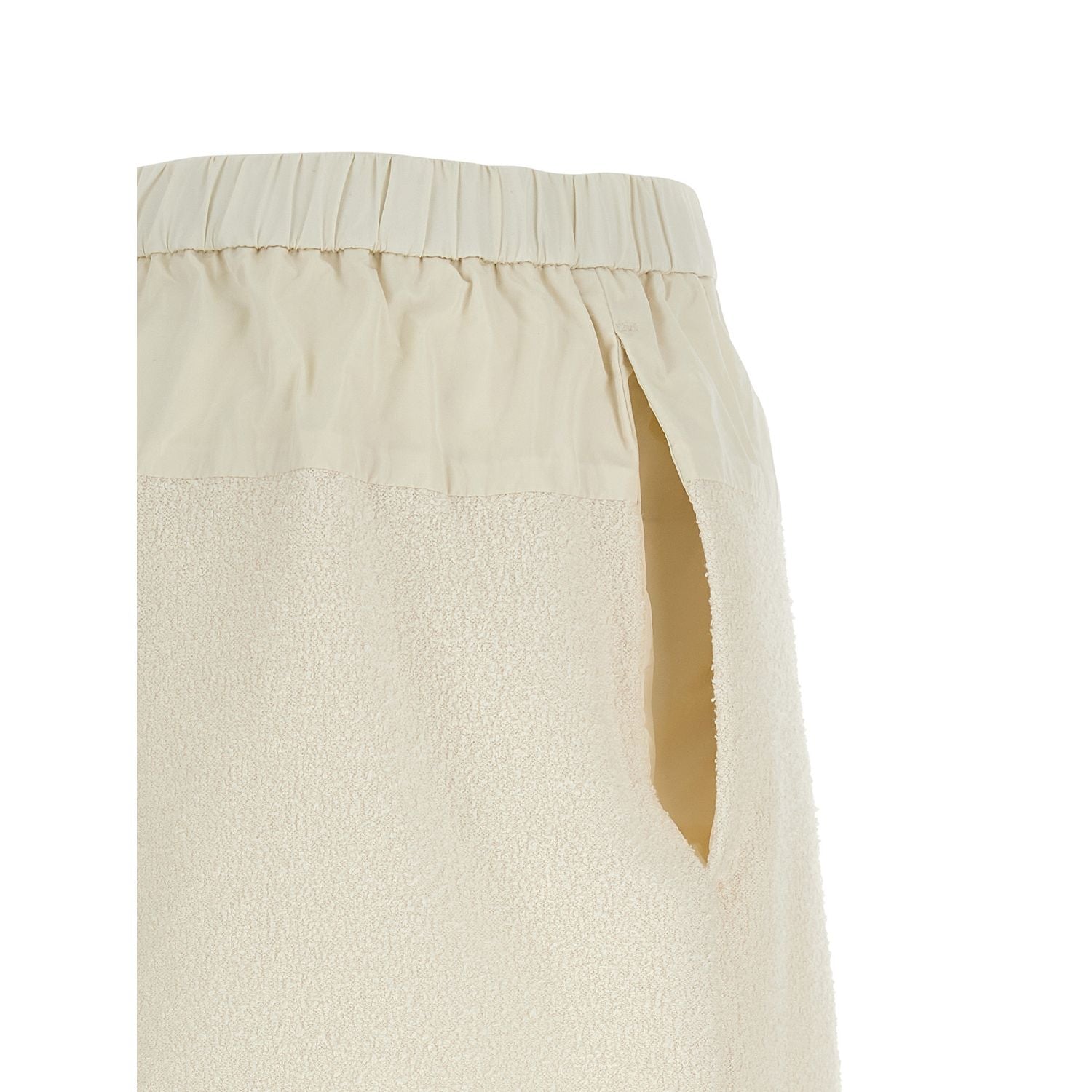Moncler White Polyester Bermuda Shorts