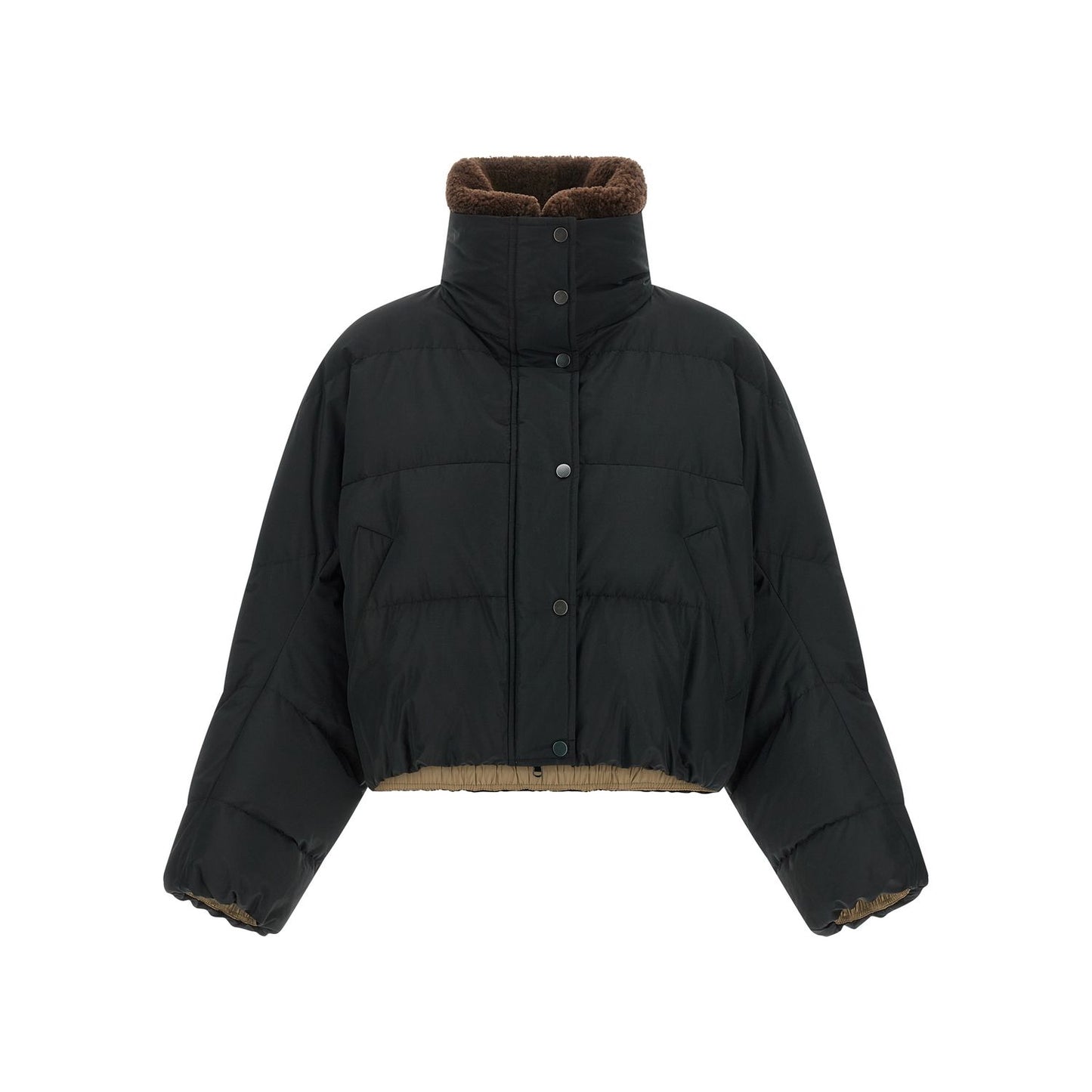 Brunello Cucinelli Black Cotton Full-Length Jacket