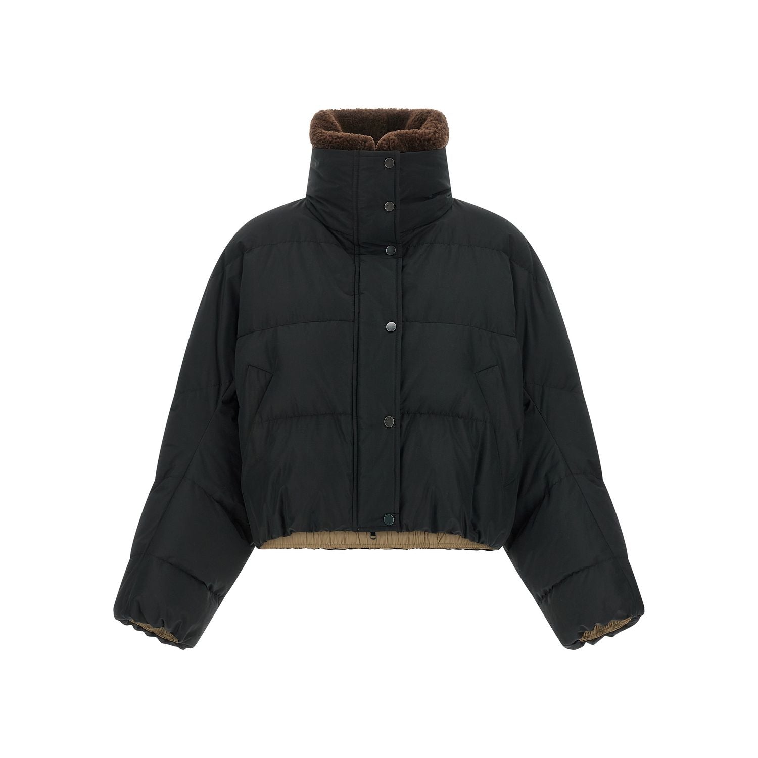 Brunello Cucinelli Black Cotton Full-Length Jacket